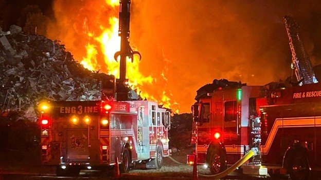 Scrap Metal Fire in North Carolina Highlights Recycling Facility Fire Challenges