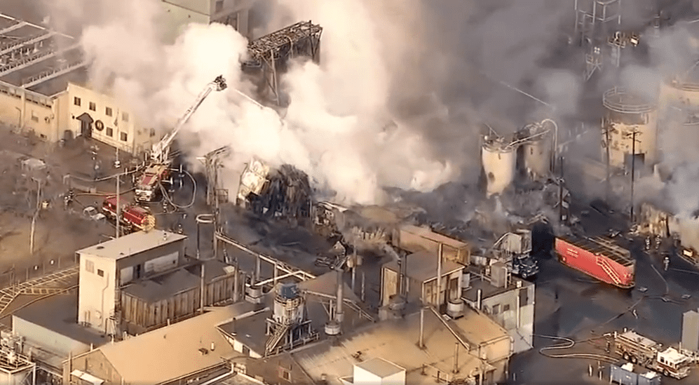 chemical plant post fire