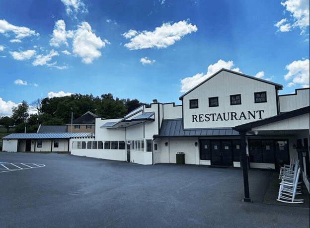 Image: Restaurant and Inn prior to being destroyed.