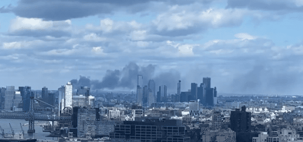 smoke from lithium ion battery fire