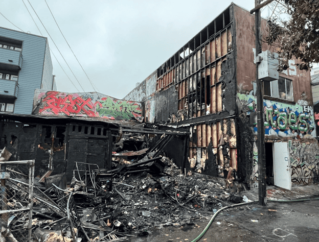 vacant san Francisco building after fire
