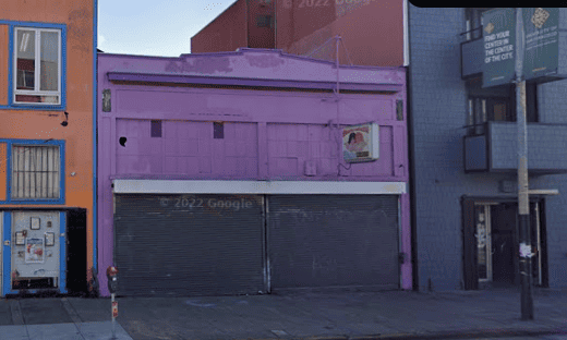vacant San Francisco building before fire