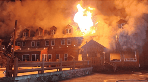lodge destroyed in Minnesota